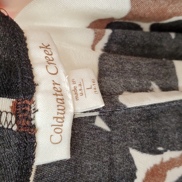 Cold Water Creek Sweater size L cardigan jacket size large Brown Off - Picture 7 of 9